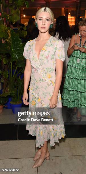 Catherine Steadman attends a private view of "Frida Kahlo: Making Her Self Up" at The V&A on June 13, 2018 in London, England.