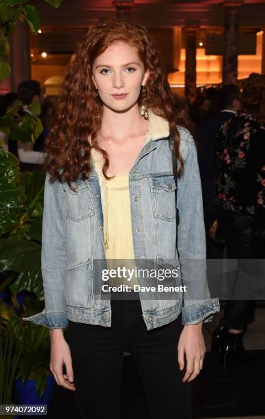 Lizzie Morton attends a private view of "Frida Kahlo: Making Her Self Up" at The V&A on June 13, 2018 in London, England.