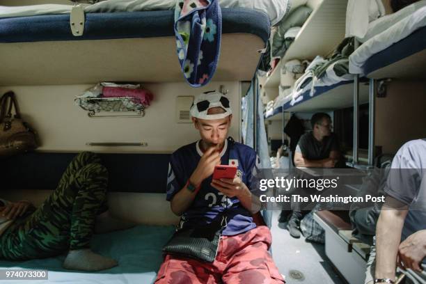 Kensuke Utsumi brushes his teeth before going to bed