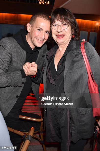 Tim Fischer and Monika Hansen attend the premiere of 'Dee Frost Welt - Lieder' at Tipi am Kanzleramt on June 13, 2018 in Berlin, Germany.