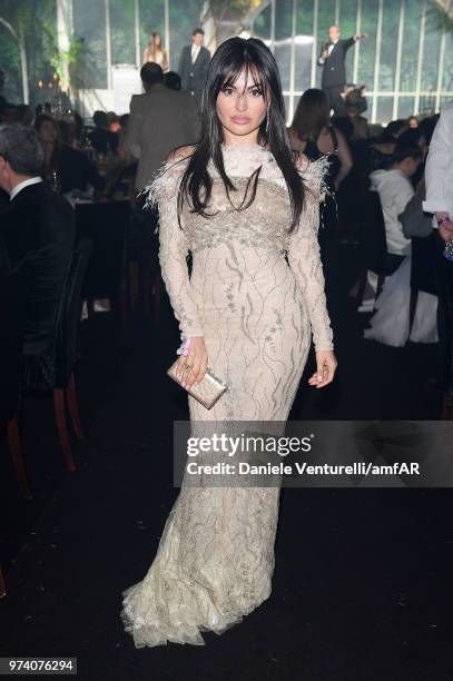 Emily Kazandjian attends the amfAR Gala Cannes 2018 dinner at Hotel du Cap-Eden-Roc on May 17, 2018 in Cap d'Antibes, France.