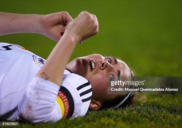 Valeria Kleiner of Germany looks on during the women's international friendly match between Germany and USA on March 3, 2010 in La Manga, Spain. USA...