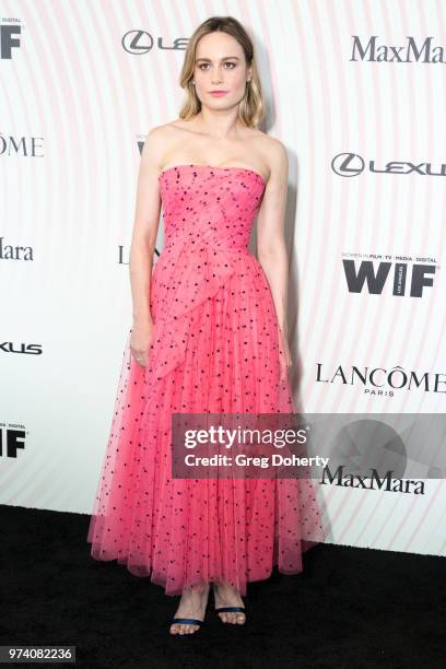 Brie Larson attends Women In Film 2018 Crystal + Lucy Award at The Beverly Hilton Hotel on June 13, 2018 in Beverly Hills, California.