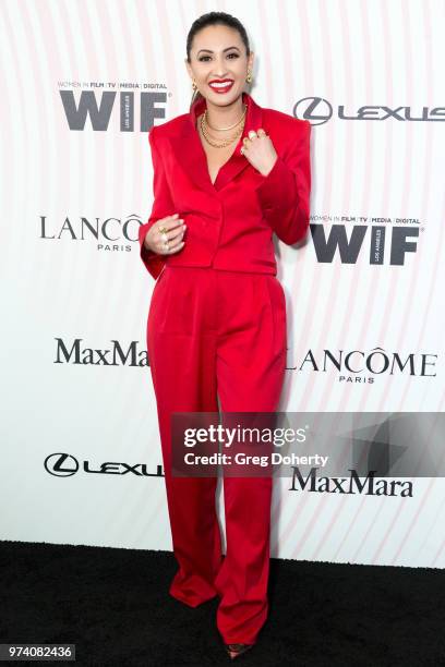 Francsia Raisa attends Women In Film 2018 Crystal + Lucy Award at The Beverly Hilton Hotel on June 13, 2018 in Beverly Hills, California.