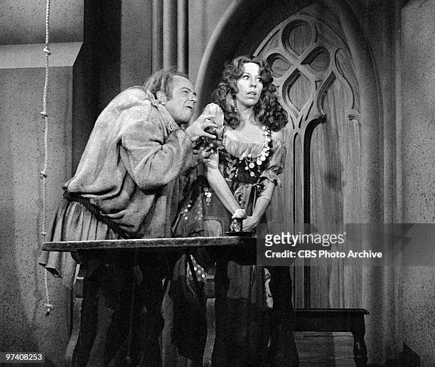 Carol Burnett as Esmeralda and Harvey Korman as Quasimodo on THE CAROL BURNETT SHOW, February 1973.
