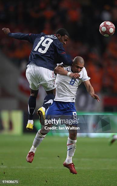 Robert Findley of USA and Nigel de Jong of the Netherland in action during the International Friendly between Netherlands and USA at the Amsterdam...