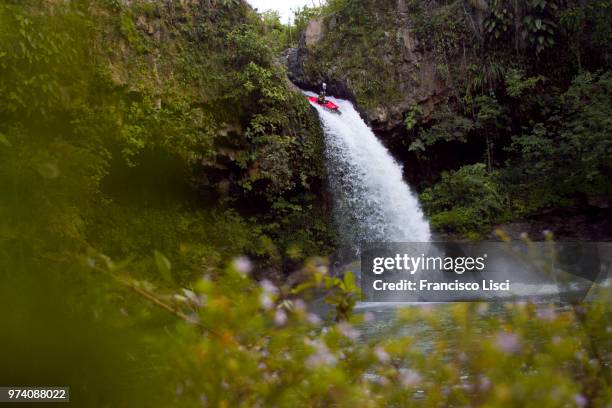 san pedro waterfall, veracruz, mexico - veracruz stockfoto's en -beelden