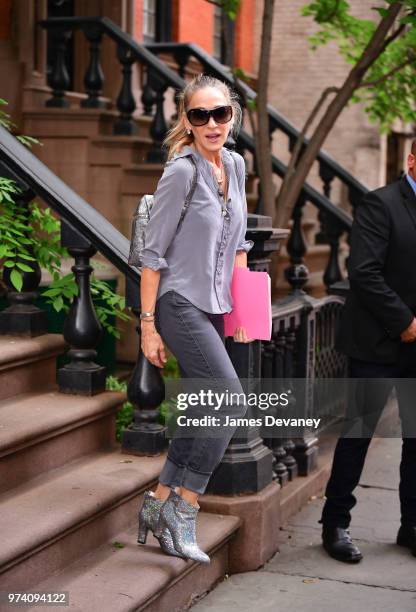 Sarah Jessica Parker seen on the streets of the West Village on June 13, 2018 in New York City.