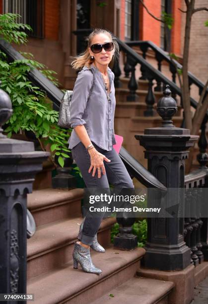 Sarah Jessica Parker seen on the streets of the West Village on June 13, 2018 in New York City.