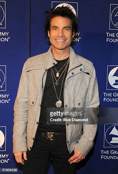 Musician Pat Monahan attends the Music Preservation Project "Cue The Music" held at the Wilshire Ebell Theatre on January 28, 2010 in Los Angeles,...
