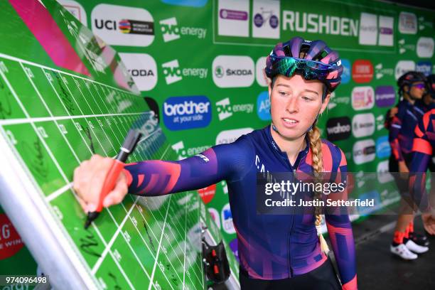 Start / Podium / Alice Barnes of Great Britain and Team Canyon SRAM Racing / during the 5th OVO Energy Women's Tour 2018 / Stage 2 a 143,9km stage...