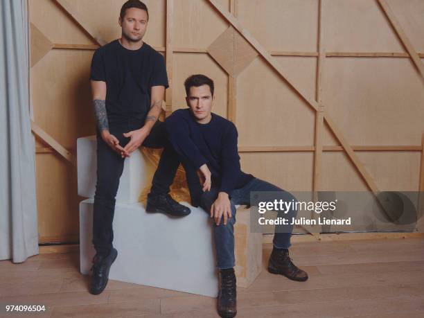 Designers Jack McCollough and Lazaro Hernandez aka Porenza Schouler is photographed for Self Assignment on January 2018 in Paris, France. .