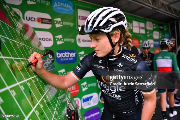 Start / Podium / Nicole Hanselmann of Switzerland and Cervelo-Bigla Pro Cycling Team / during the 5th OVO Energy Women's Tour 2018 / Stage 2 a...