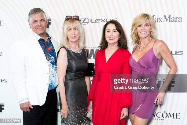 Guest, Guest, Susan Rodgers and JoJo Romeo attend Women In Film 2018 Crystal + Lucy Award at The Beverly Hilton Hotel on June 13, 2018 in Beverly...