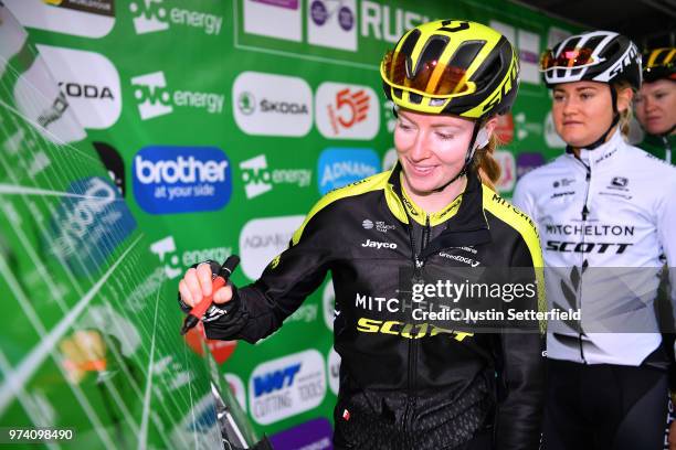 Start / Podium / Alexandra Manly of Australia and Team Mitchelton-Scott / during the 5th OVO Energy Women's Tour 2018 / Stage 2 a 143,9km stage from...