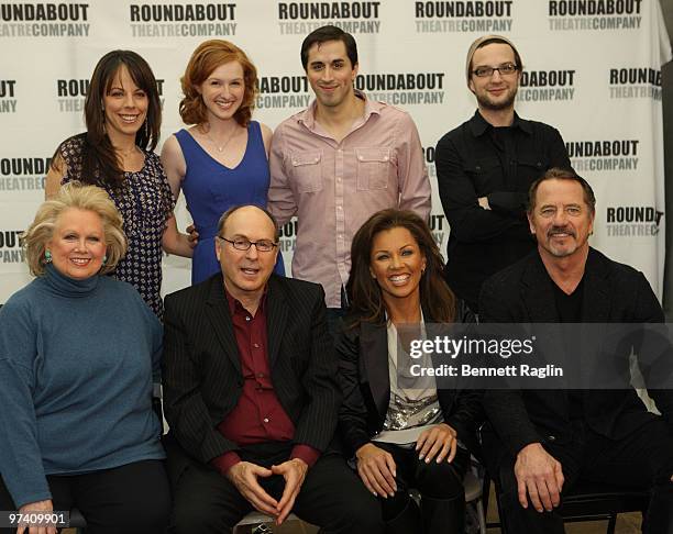 Leslie Kritzer, Erin Mackey, Matthew Scott, Euan Morton, James Lapine, Barbara Cook, Vanessa Williams and Tom Wopat attend the "Sondheim on Sondheim"...