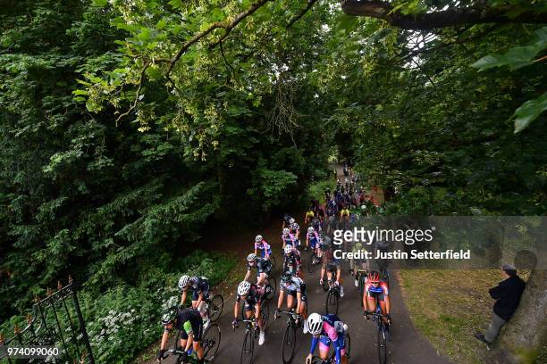 Charlotte Becker of Germany and Team Hitec Products / Alexandra Manly of Australia and Team Mitchelton-Scott / Peloton / Public / Landscape / during...