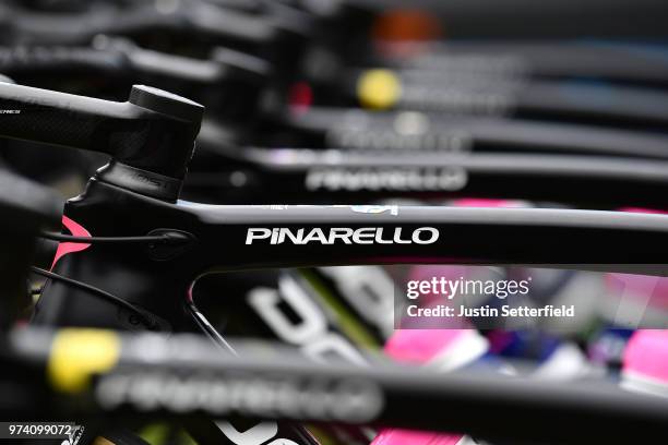 Start / Pinarello Bike / Team Valcar PBM of Italy / Top Tube / Illustration / during the 5th OVO Energy Women's Tour 2018 / Stage 2 a 143,9km stage...