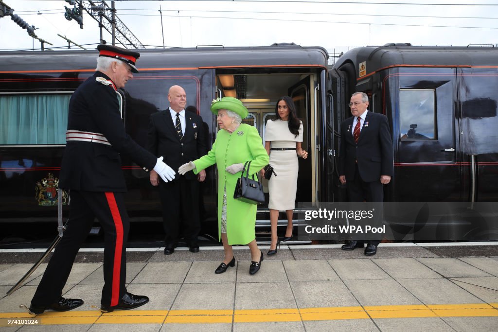 The Duchess Of Sussex Undertakes Her First Official Engagement With  Queen Elizabeth II