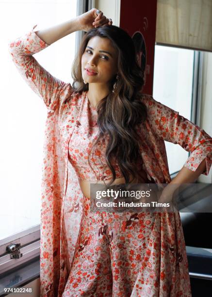 Bollywood actor Daisy Shah poses during an exclusive interview with HT City-Hindustan Times for the promotion of movie Ramratan, at HT Media Office...