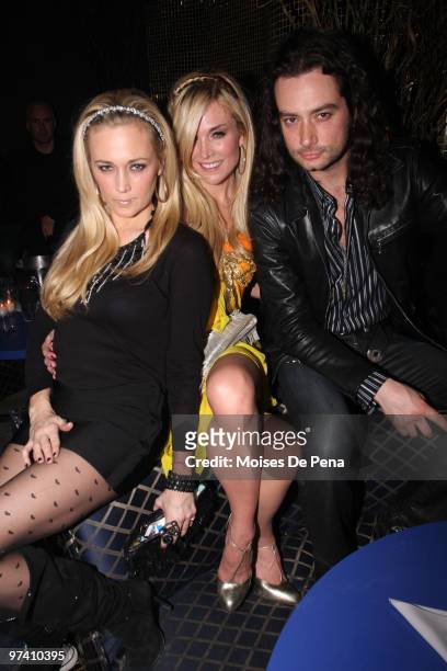 Daphne Mercer, Tinsley Mortimer and Constantine Maroulis attends BonBon Tuesday at Juliet on March 2, 2010 in New York City.