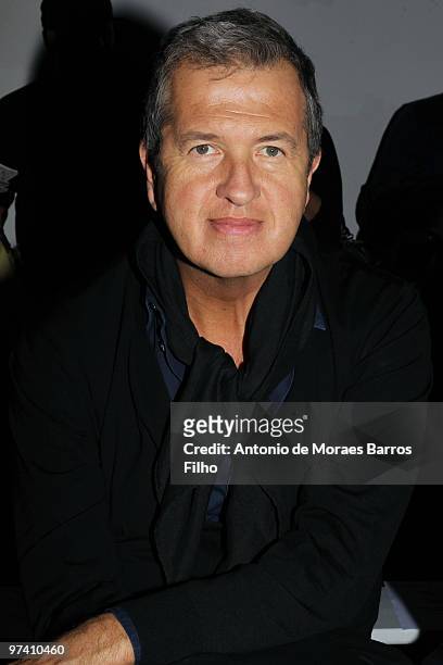 Mario Testino attends the Gareth Pugh show during Paris Fashion Week Fall/Winter 2011 at the Palais De Tokyo on March 3, 2010 in Paris, France.