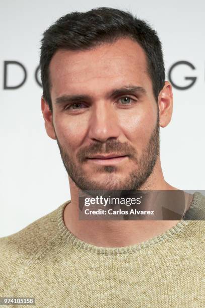 Spanish Olympic Medalist Saul Craviotto presents 'Agua Fresca Citrus Cedro' fragance by Adolfo Dominguez on June 14, 2018 in Madrid, Spain.