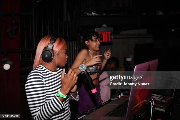 Diamond Kuts and Odalys Peña attend the Atlantic Records Access Granted Showcase on June 13, 2018 in New York City.