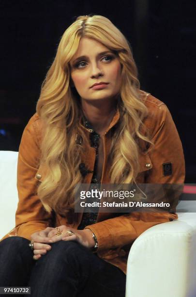 Actress Mischa Barton attends the 'Chiambretti Night' television Show at Mediaset Studios on March 3, 2010 in Milan, Italy.