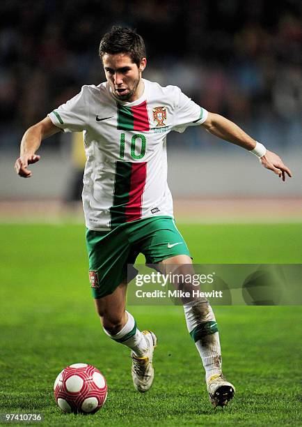 Joao Moutinho of Portugal in action during the International Friendly match between Portugal and Republic of China at the City of Coimbra Stadium on...