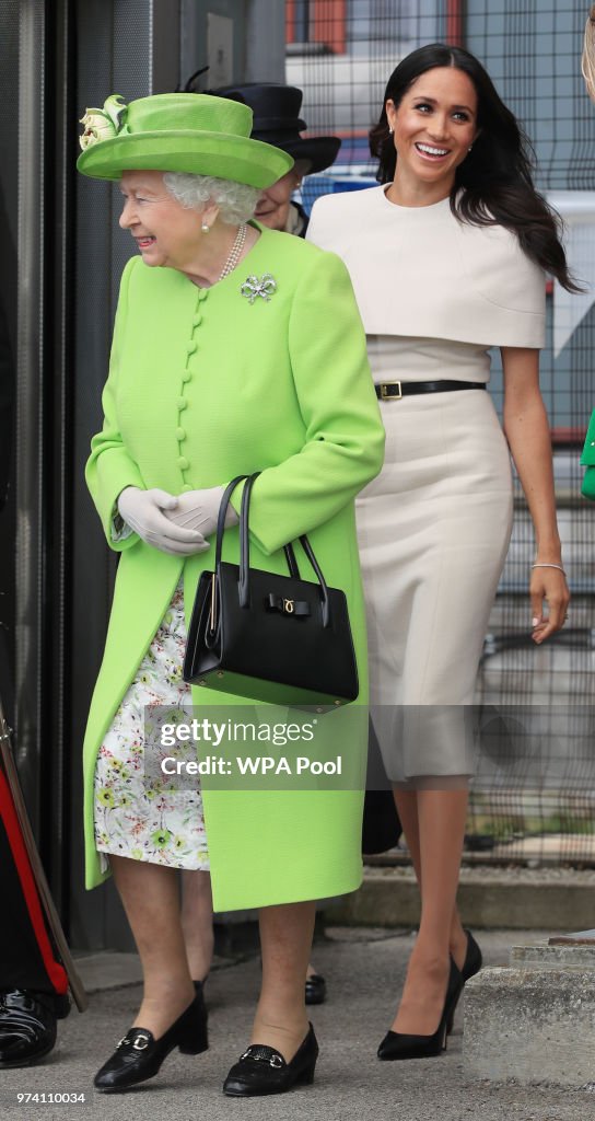 The Duchess Of Sussex Undertakes Her First Official Engagement With  Queen Elizabeth II