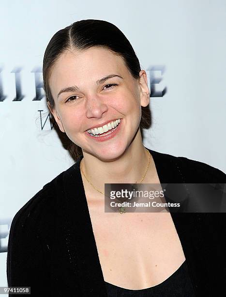 Actress Sutton Foster attends the Broadway opening of "The Miracle Worker" at the Circle in the Square on March 3, 2010 in New York City.