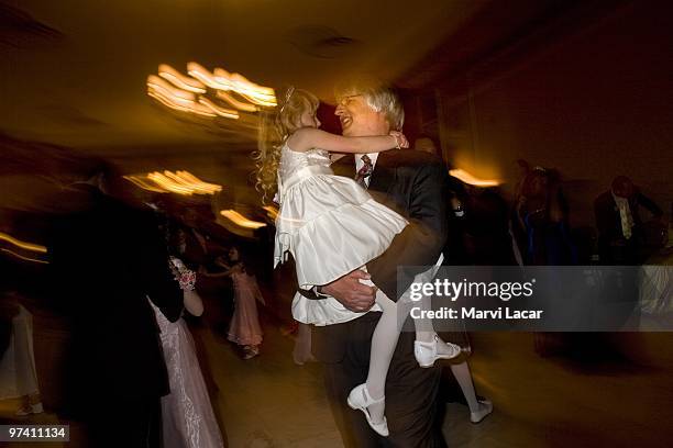 Dave Lorrig dances with his daughter, SarahRose on May 16, 2008 in Colorado Springs, Colorado. The annual Father-Daughter Purity Ball, founded in...
