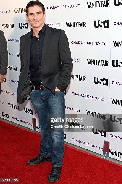 Actor Billy Crudup arrives at the "American Character: A Photographic Journey" Exhibition Opening Celebration at Ace Gallery on May 14, 2009 in...