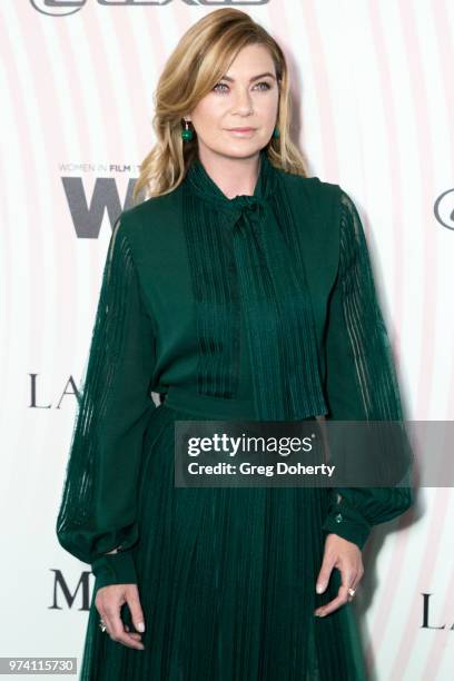 Ellen Pompeo attends Women In Film 2018 Crystal + Lucy Award at The Beverly Hilton Hotel on June 13, 2018 in Beverly Hills, California.