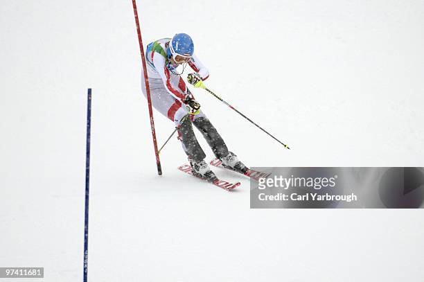 Winter Olympics: Austria Marlies Schild in action during Women's Slalom 2nd Run at Whistler Creekside. Schild won silver. Whistler, Canada 2/26/2010...