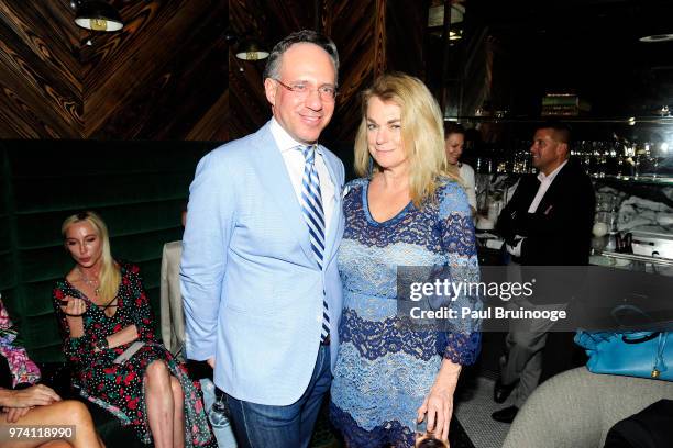 Andrew Saffir and Debbie Bancroft attend MarVista Entertainment And Parkside Pictures With The Cinema Society Host The After Party For "The Year Of...