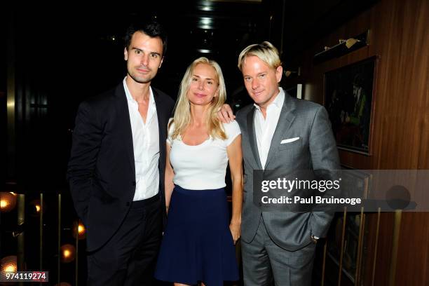 Kane Manera, Valesca Guerrand and Daniel Benedict attend MarVista Entertainment And Parkside Pictures With The Cinema Society Host The After Party...