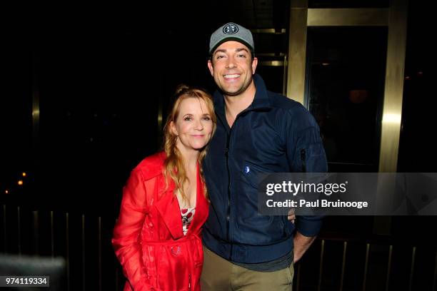 Lea Thompson and Zachary Levi attend MarVista Entertainment And Parkside Pictures With The Cinema Society Host The After Party For "The Year Of...