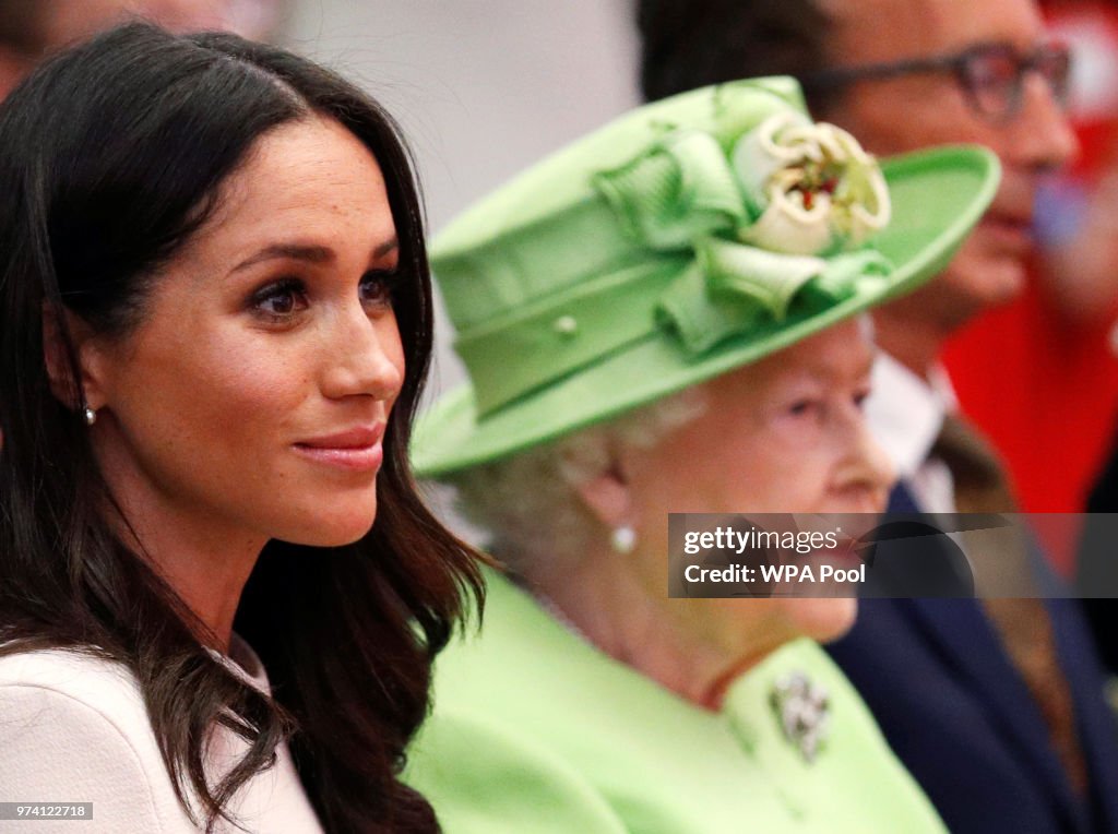 The Duchess Of Sussex Undertakes Her First Official Engagement With  Queen Elizabeth II