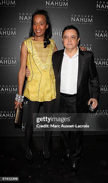 Vincent McDoom and Edouard Nahum attend the Jeweler Edouard Nahum Celebrates Birthday at VIP Room Theatre on March 3, 2010 in Paris, France.