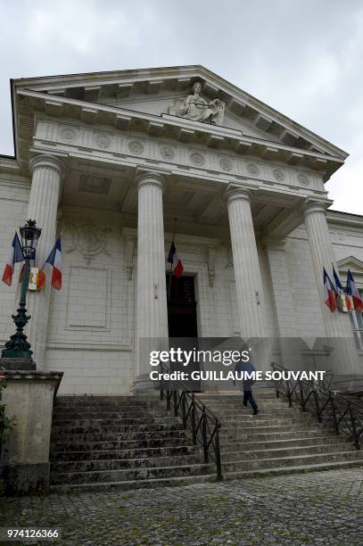 Man walks up the stairs at Blois courthouse on June 14 as the parents of a girl disappeared in 1987 are to be brought before the investigation judge...