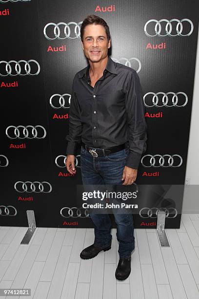 Rob Lowe attends the Superbowl XLIV with Audi at the W Hotel - South Beach on February 5, 2010 in Miami Beach, Florida.