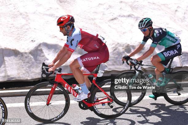 Nathan Haas of Australia and Team Katusha Alpecin / Patrick Konrad of Austria and Team Bora - Hansgrohe / during the 82nd Tour of Switzerland 2018 /...