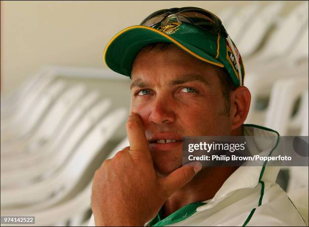 Man of the match Jacques Kallis of South Africa relaxes after the 3rd Test match between South Africa and England at Newlands, Cape Town, 6th January...