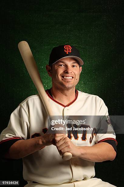 Freddy Sanchez of the San Francisco Giants poses during media photo day on February 28, 2010 at Scottsdale Stadium in Scottsdale, Arizona.