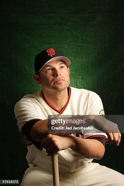 Freddy Sanchez of the San Francisco Giants poses during media photo day on February 28, 2010 at Scottsdale Stadium in Scottsdale, Arizona.