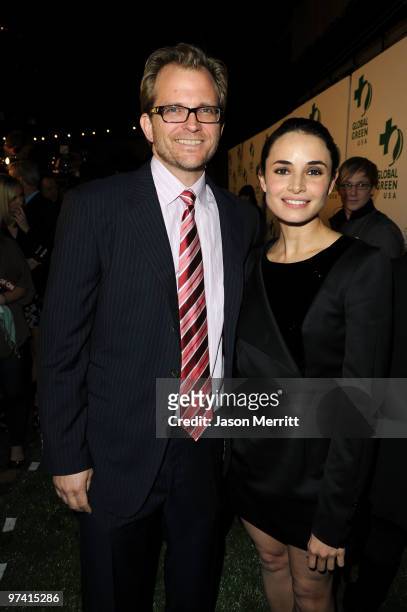 Of Global Green USA Matt Petersen and singer/actress Mia Maestro arrive at Global Green USA's 7th Annual Pre-Oscar Party at Avalon on March 3, 2010...