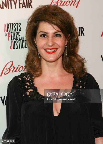 Actress Nia Vardalos attends Artists for Peace and Justice hosted by Vanity Fair and Brioni held at Bar Nineteen 12 on March 3, 2010 in Beverly...