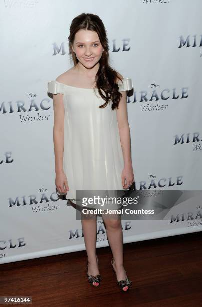 Actress Abigail Breslin attends the after party for the Broadway opening of "The Miracle Worker" at Crimson on March 3, 2010 in New York City.